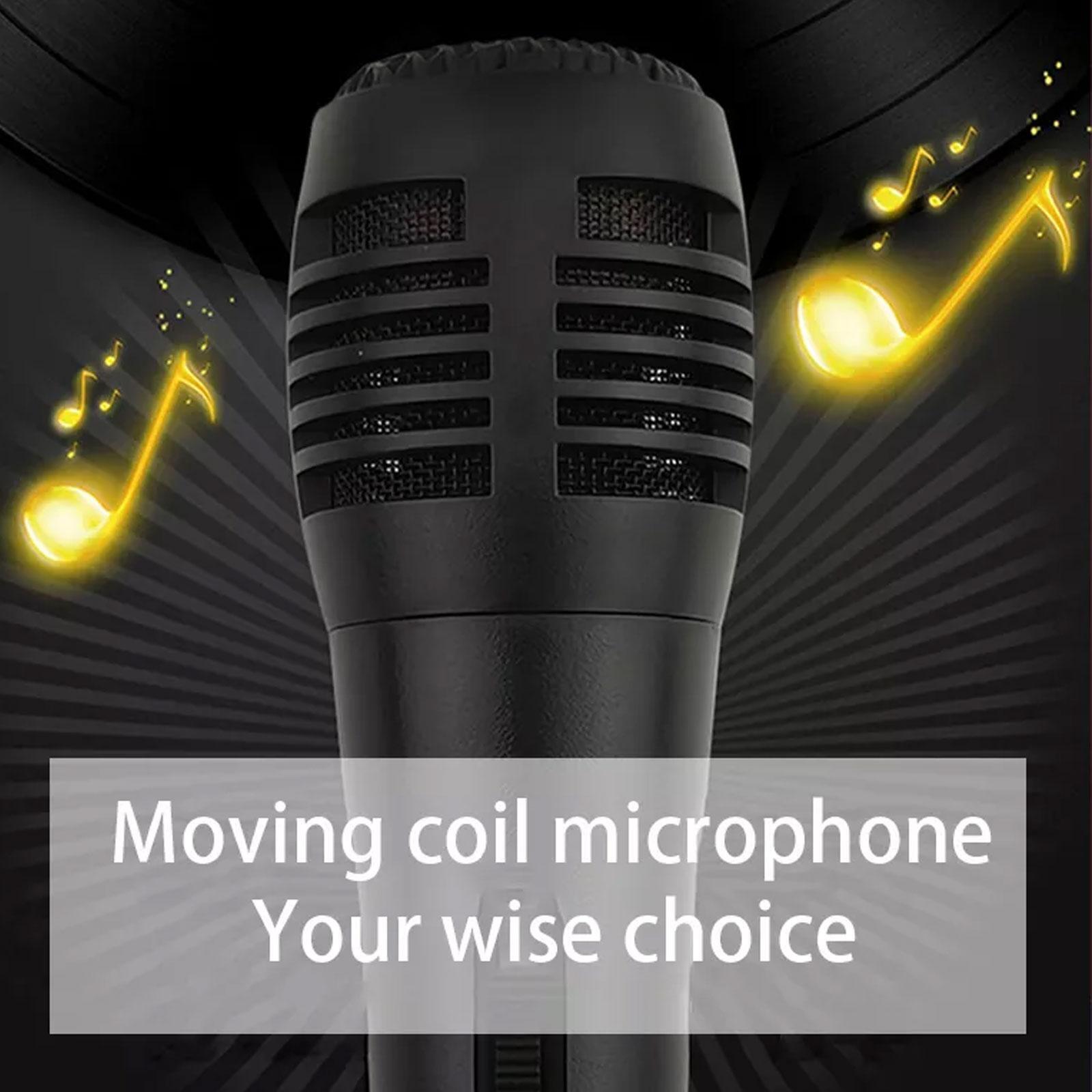 Dynamic Microphone Metal Body Mic DJ Party Vocal Karaoke Lead 1.85m I9V6