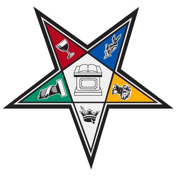 Order Of The Eastern Star Large 4" Reflective Decal Sticker