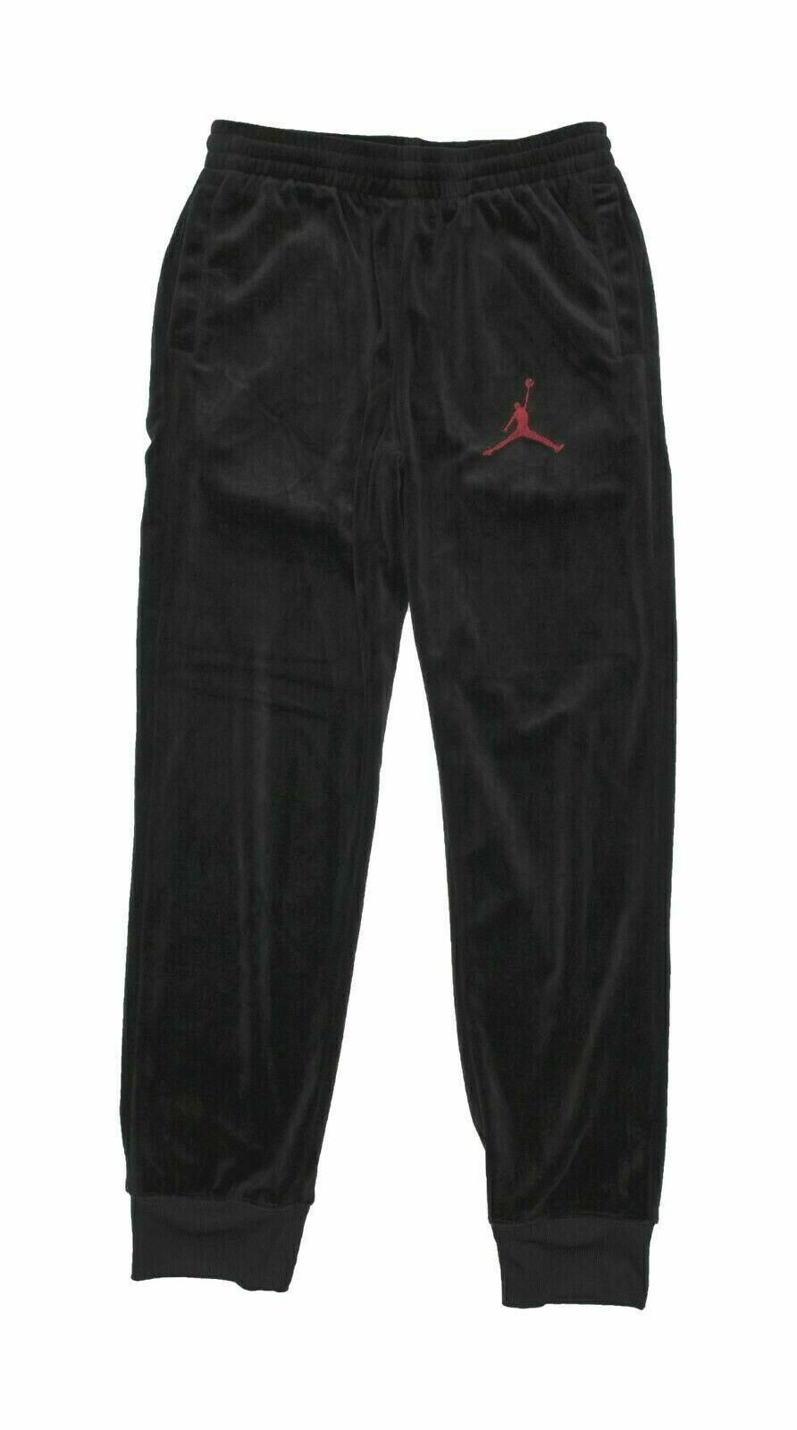Air Jordan Velour Nike Big Kids Jogger Pants Black Red size  Large