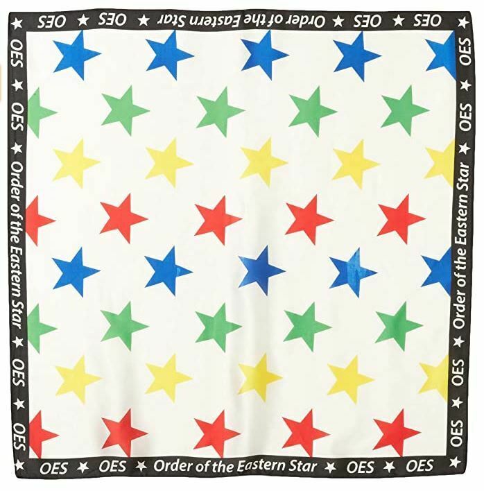 Order of the Eastern Star OES Neck Scarf 100% Soft and Silky Viscose- New!