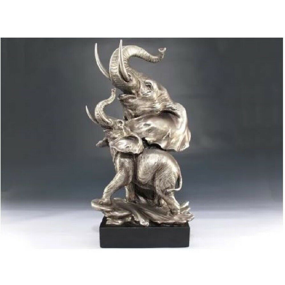Elephant With Elephant Head Silver Figurine New