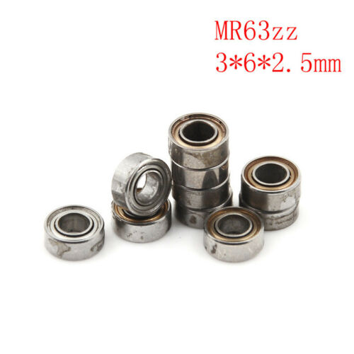 10PCS MR63ZZ Bearing 3*6*2.5 mm MR63Z Precise Miniature Ball Be.t